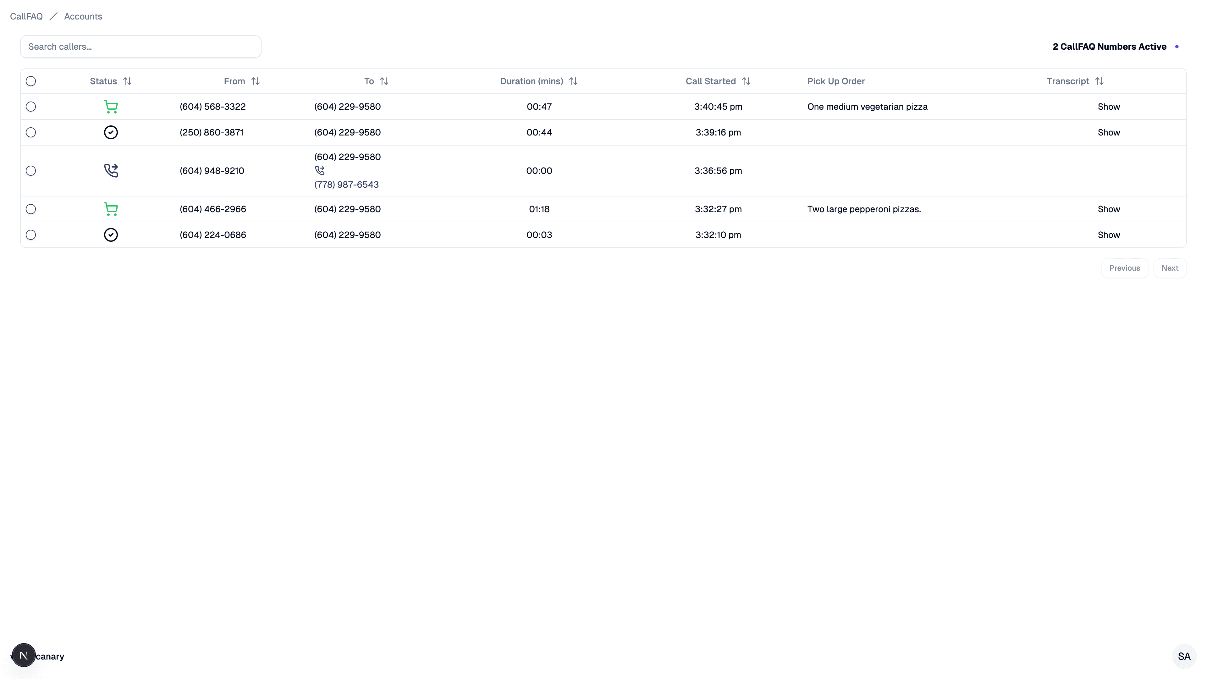app screen